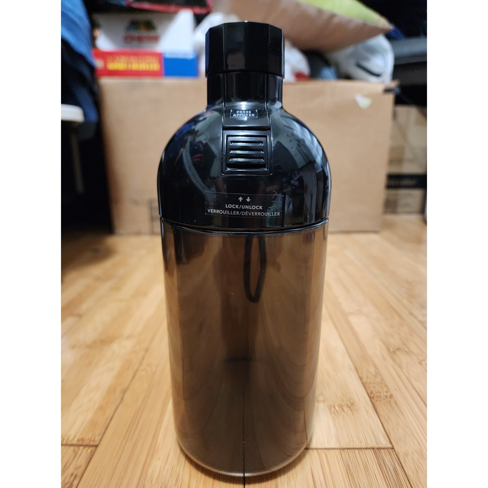Starbucks Jumbo Black Water Bottle 31oz Locking Lid Carrying Lanyard Double Wall